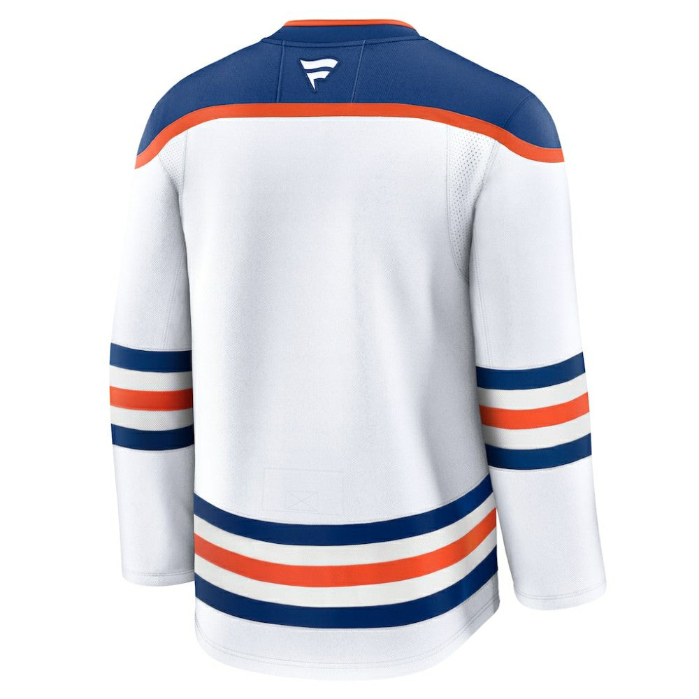 Edmonton Oilers Fanatics Away Premium Jersey - White | Fanatics Lifestyle
