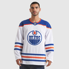 Edmonton Oilers Fanatics Away Premium Jersey - White | Fanatics Lifestyle