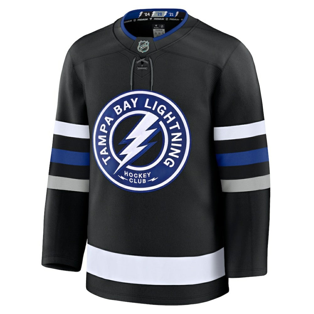 Tampa Bay Lightning Fanatics Alternate Premium Jersey - Black | Fanatics Lifestyle