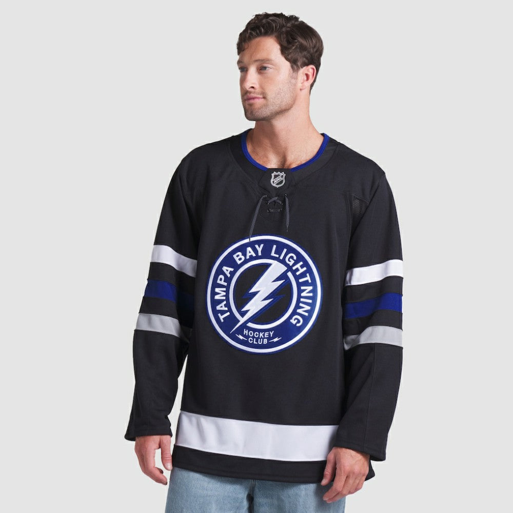 Tampa Bay Lightning Fanatics Alternate Premium Jersey - Black | Fanatics Lifestyle