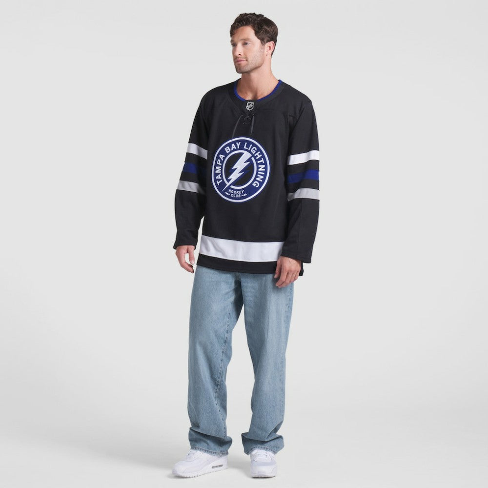 Tampa Bay Lightning Fanatics Alternate Premium Jersey - Black | Fanatics Lifestyle