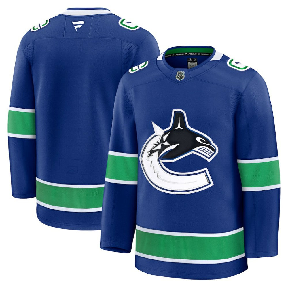 Vancouver Canucks Fanatics Home Premium Jersey - Blue | Fanatics discount