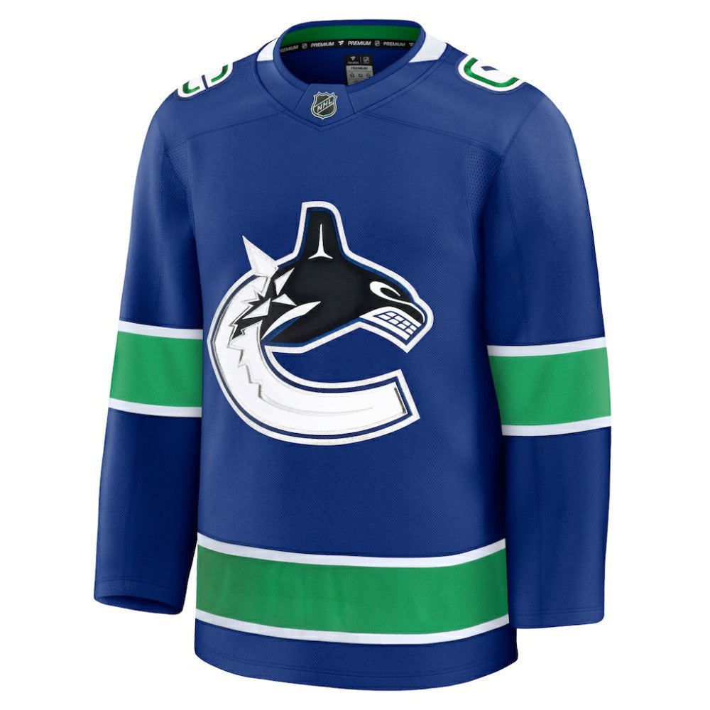 Vancouver Canucks Fanatics Home Premium Jersey - Blue | Fanatics discount