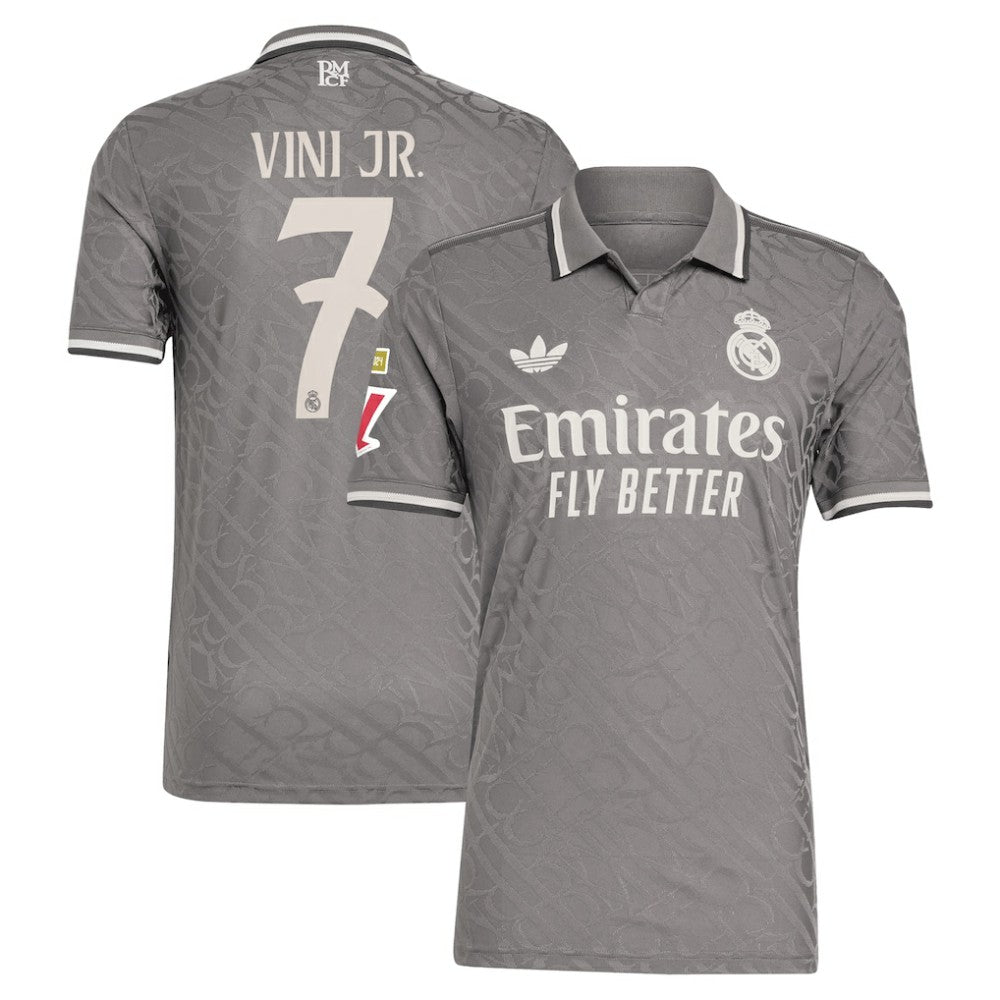 Adidas - Vini Jr. Real Madrid Originals 2024/25 Third Player Jersey - Charcoal