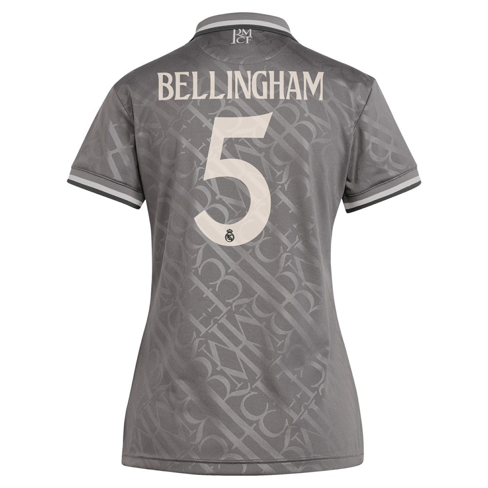 Adidas - Jude Bellingham Real Madrid Originals Women's 2024/25 Third Replica Player Jersey - Charcoal
