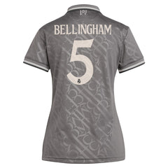 Adidas - Jude Bellingham Real Madrid Originals Women's 2024/25 Third Replica Player Jersey - Charcoal