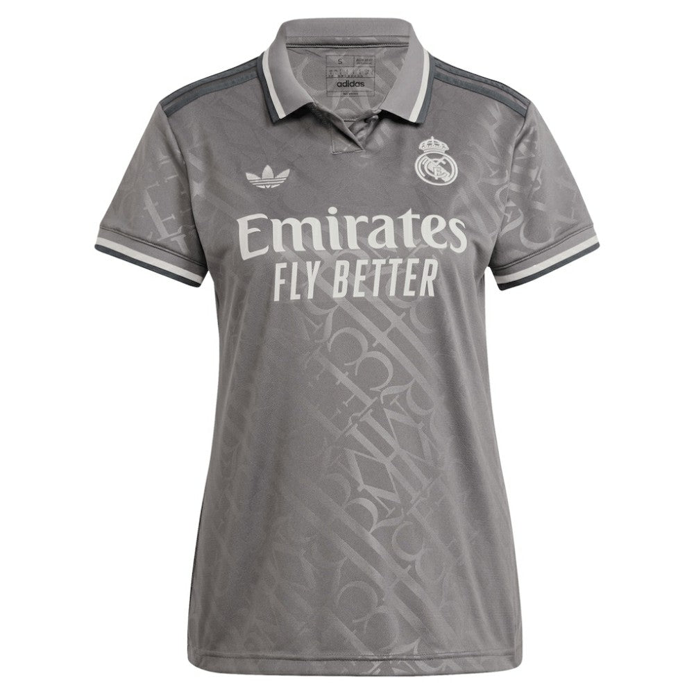 Adidas - Vini Jr. Real Madrid Originals Women's 2024/25 Third Replica Player Jersey - Charcoal