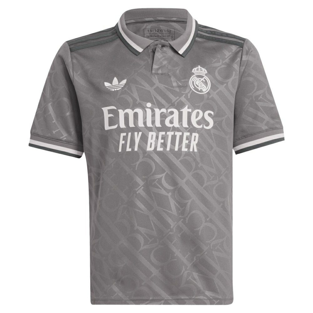 Adidas - Jude Bellingham Real Madrid Originals Youth 2024/25 Third Replica Player Jersey - Charcoal