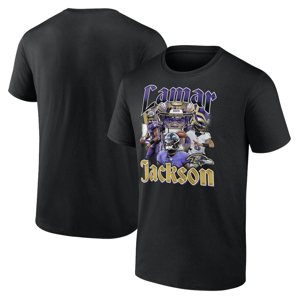 Lamar Jackson Baltimore Ravens Notorious Player Graphic T-Shirt - Black - Fanatics