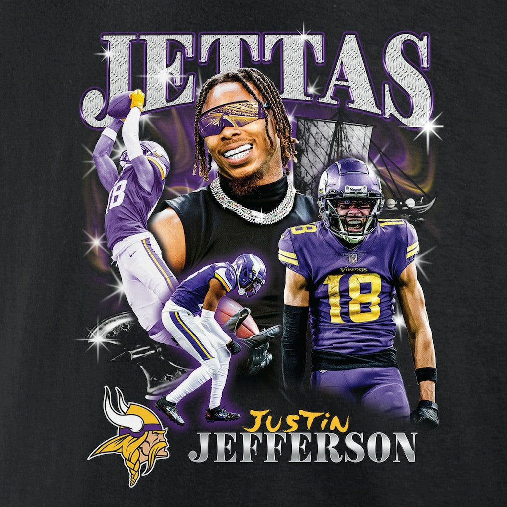 Justin Jefferson Minnesota Vikings Notorious Player Graphic T-Shirt - Black - Fanatics