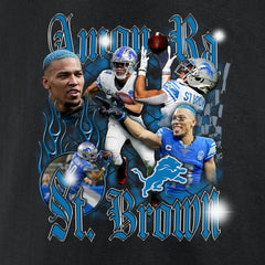 Amon-Ra St. Brown Detroit Lions Notorious Player Graphic T-Shirt - Black - Fanatics