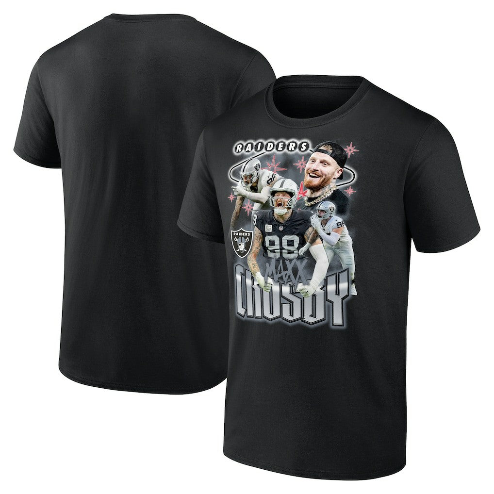 Maxx Crosby Las Vegas Raiders Notorious Player Graphic T-Shirt - Black - Fanatics