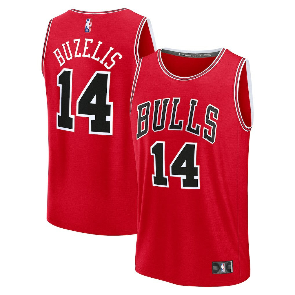 Fanatics Matas Buzelis Chicago Bulls Youth Fast Break Replica Player Jersey Icon Editi- Red