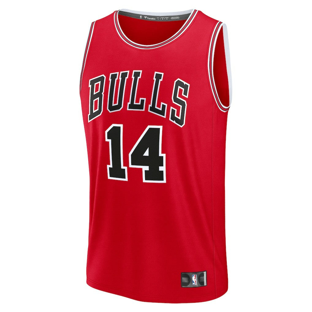 Fanatics Matas Buzelis Chicago Bulls Youth Fast Break Replica Player Jersey Icon Editi- Red