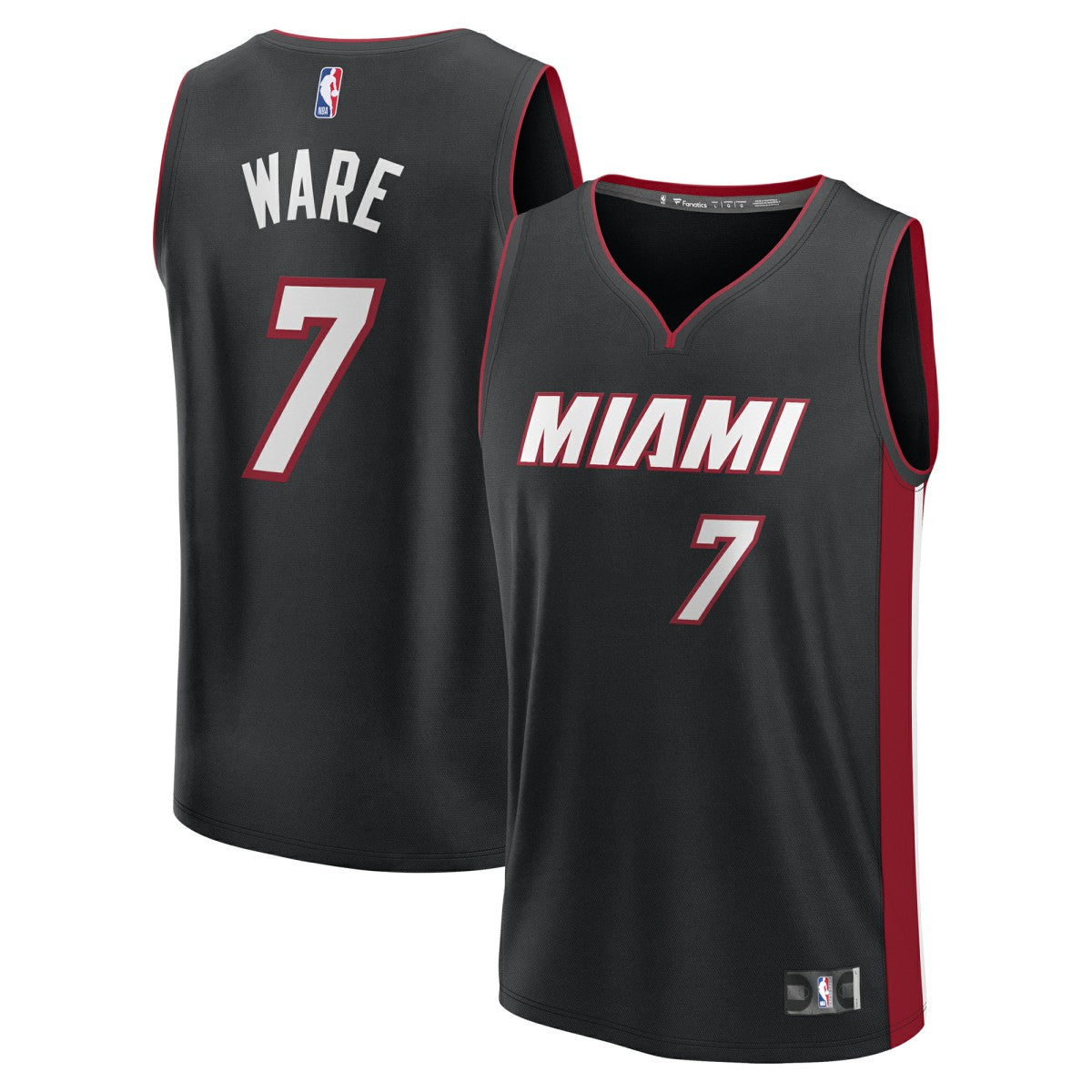Fanatics Kel'el Ware Miami Heat Fast Break Replica Player Jersey Icon Edition Black