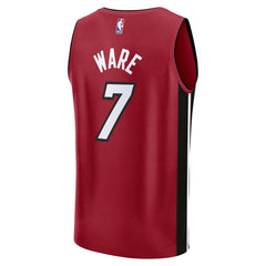 Fanatics Kel'el Ware Miami Heat Youth Fast Break Player Jersey Statement Edition Red