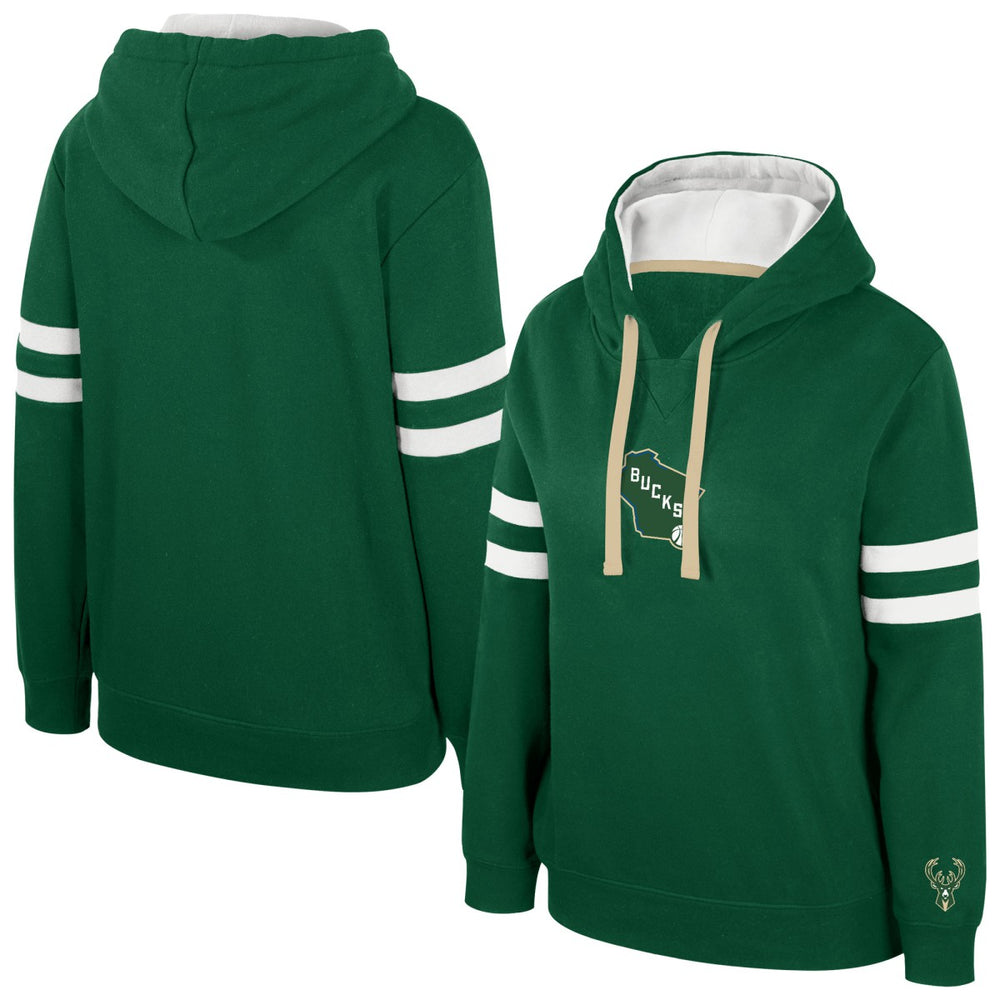 Milwaukee Bucks Stadium Essentials Women's Road Game Pullover Hoodie Hunter Green