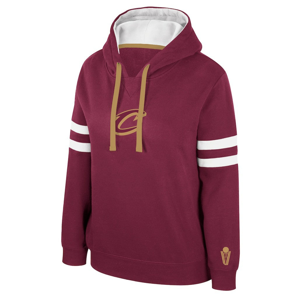 Cleveland Cavaliers Stadium Essentials Women's Road Game Pullover Hoodie Wine