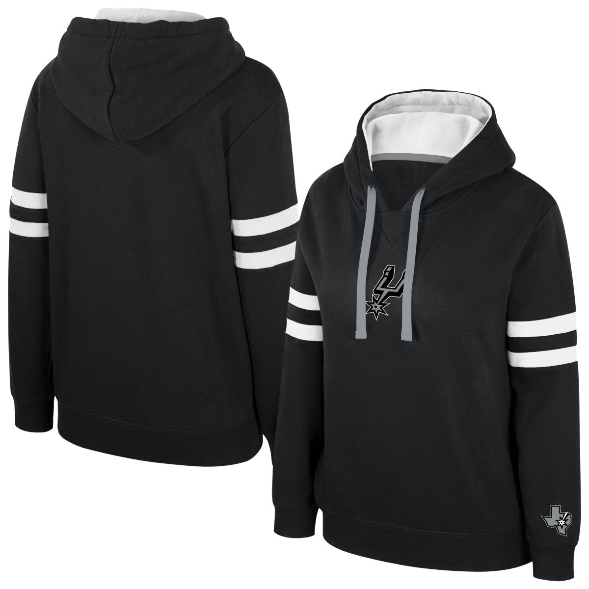 San Antonio Spurs Stadium Essentials Women's Road Game Pullover Hoodie Black