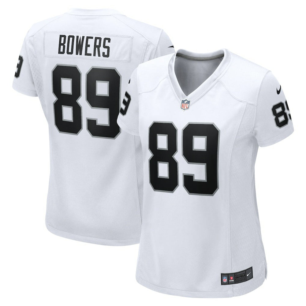 Brock Bowers Las Vegas Raiders Women's Game Jersey - White - Nike