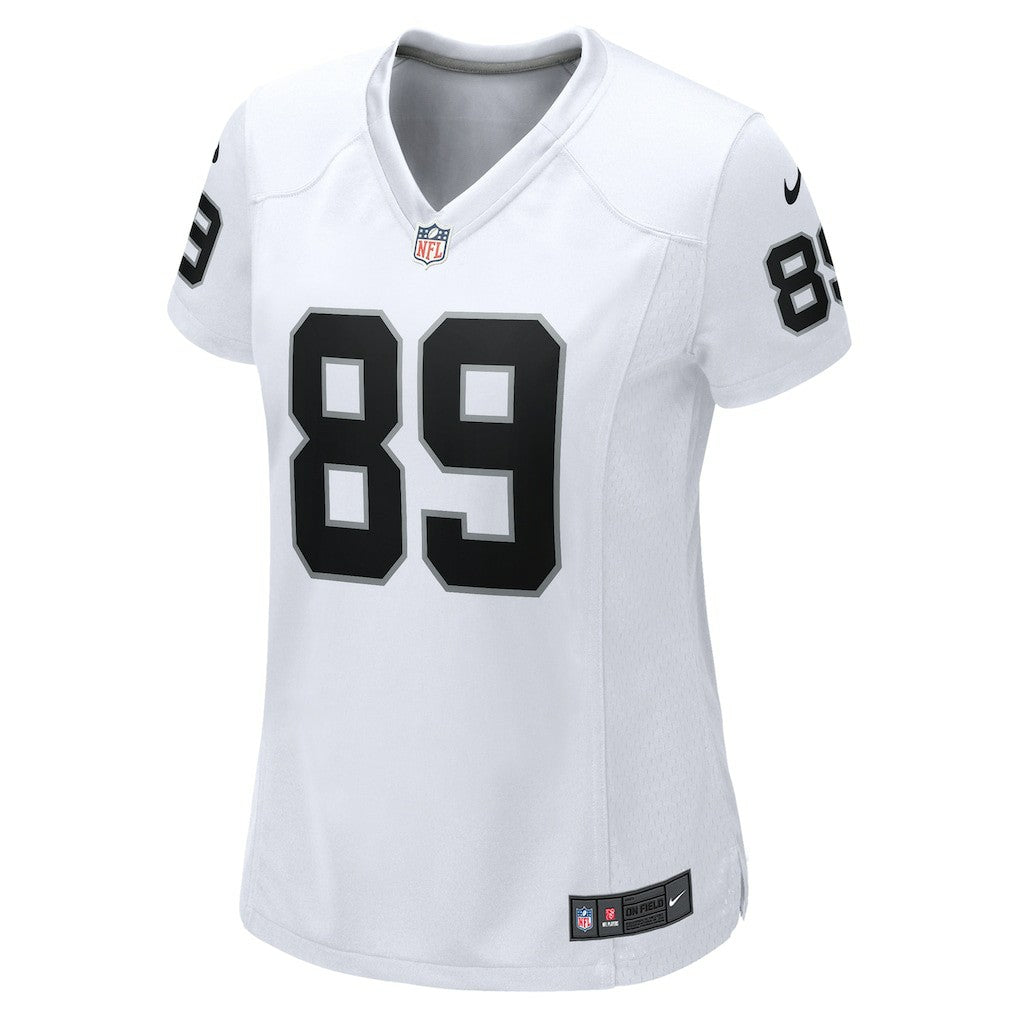 Brock Bowers Las Vegas Raiders Women's Game Jersey - White - Nike