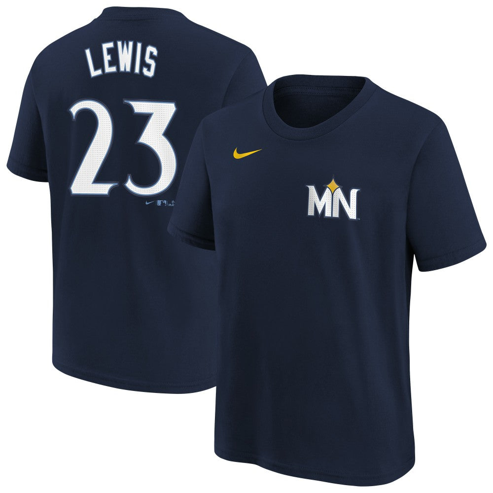 Royce Lewis Minnesota Twins Nike Youth Fuse City Connect Name & Number T-Shirt Online