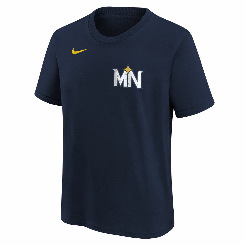 Royce Lewis Minnesota Twins Nike Youth Fuse City Connect Name & Number T-Shirt Online
