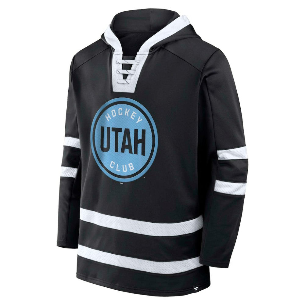 Utah Mammoth Fanatics Inside Line Pullover Hoodie - Black | Fanatics Lifestyle