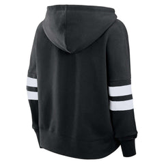 Utah Mammoth Fanatics Women's Oversized Seize V-Neck Pullover Hoodie - Black | Fanatics Clearance