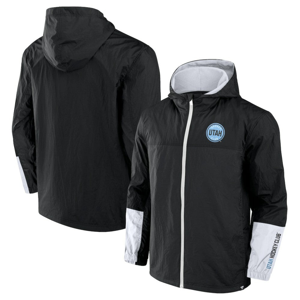 Utah Mammoth Fanatics Crash the Net Full-Zip Hoodie Jacket - Black | Fanatics on sale