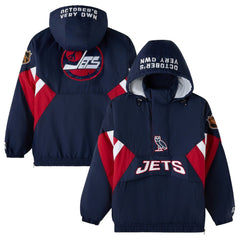 Winnipeg Jets OVO x Starter Half-Zip Hooded Jacket - Navy | NHL sale