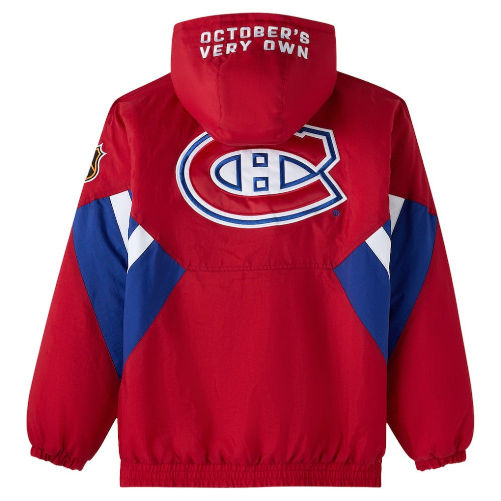 Montreal Canadiens OVO x Starter Half-Zip Hooded Jacket - Red | NHL sale