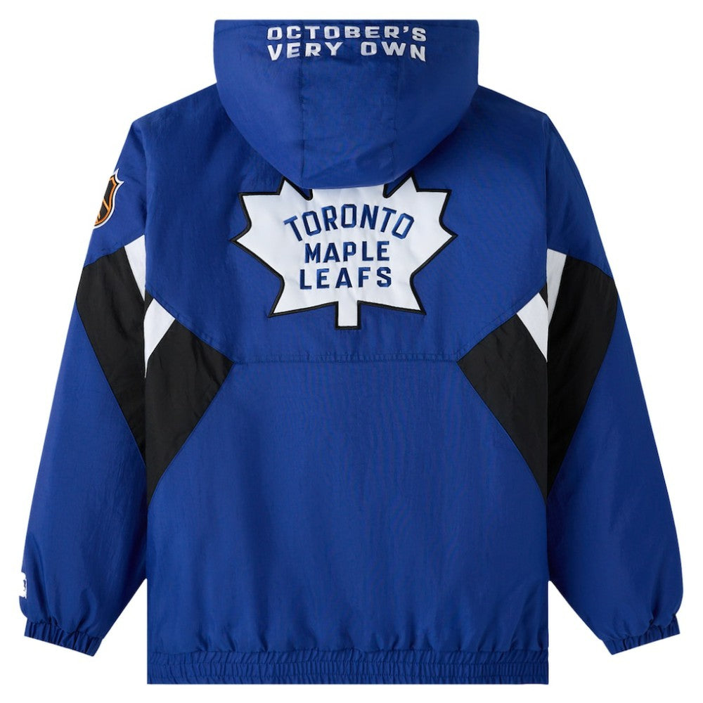 Toronto Maple Leafs OVO x Starter Half-Zip Hooded Jacket - Blue | NHL on sale