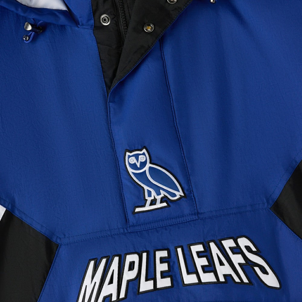 Toronto Maple Leafs OVO x Starter Half-Zip Hooded Jacket - Blue | NHL on sale