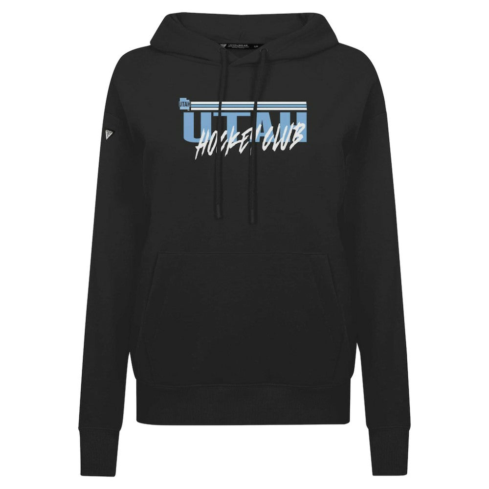 NHL Utah Levelwear Women's Adorn Etched Pullover Hoodie - Black | NHL Lifestyle
