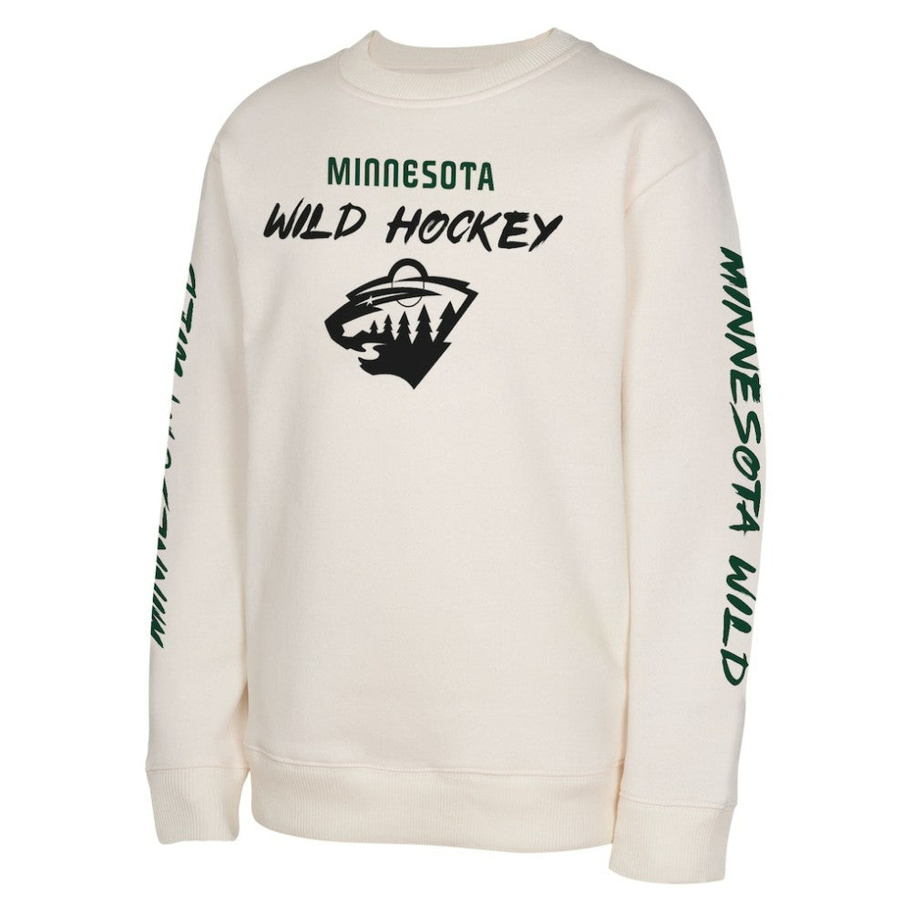 Minnesota Wild Youth Star Power Pullover Sweatshirt - Cream | NHL online