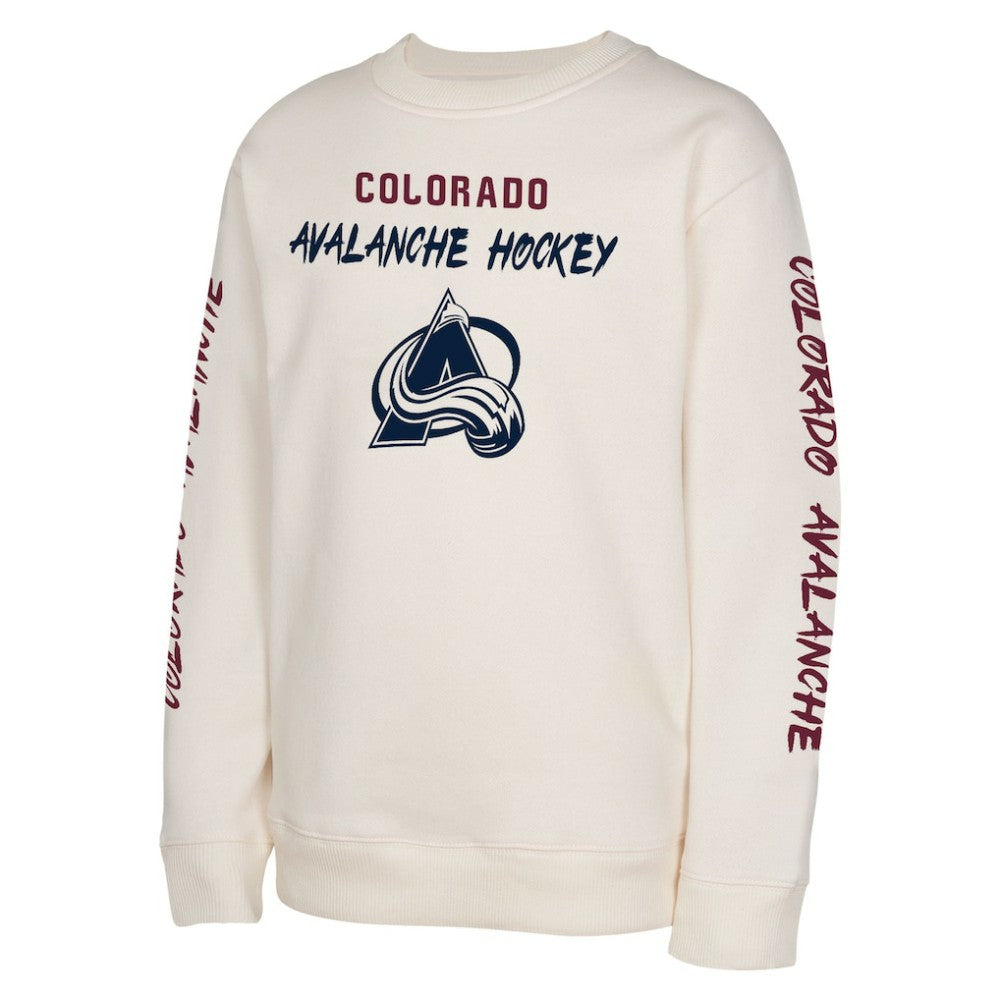 Colorado Avalanche Youth Star Power Pullover Sweatshirt - Cream | NHL online