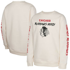 Chicago Blackhawks Youth Star Power Pullover Sweatshirt - Cream | NHL sale