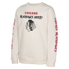 Chicago Blackhawks Youth Star Power Pullover Sweatshirt - Cream | NHL sale