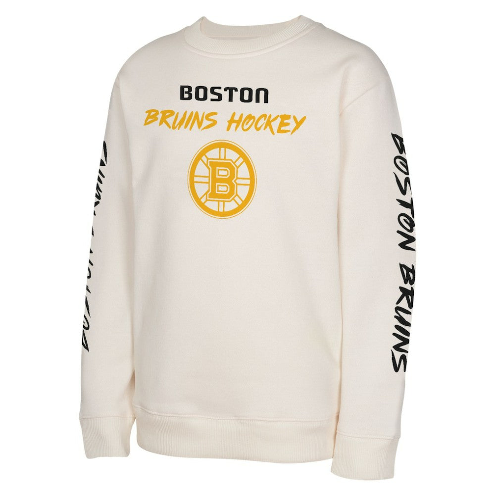 Boston Bruins Youth Star Power Pullover Sweatshirt - Cream | NHL on sale