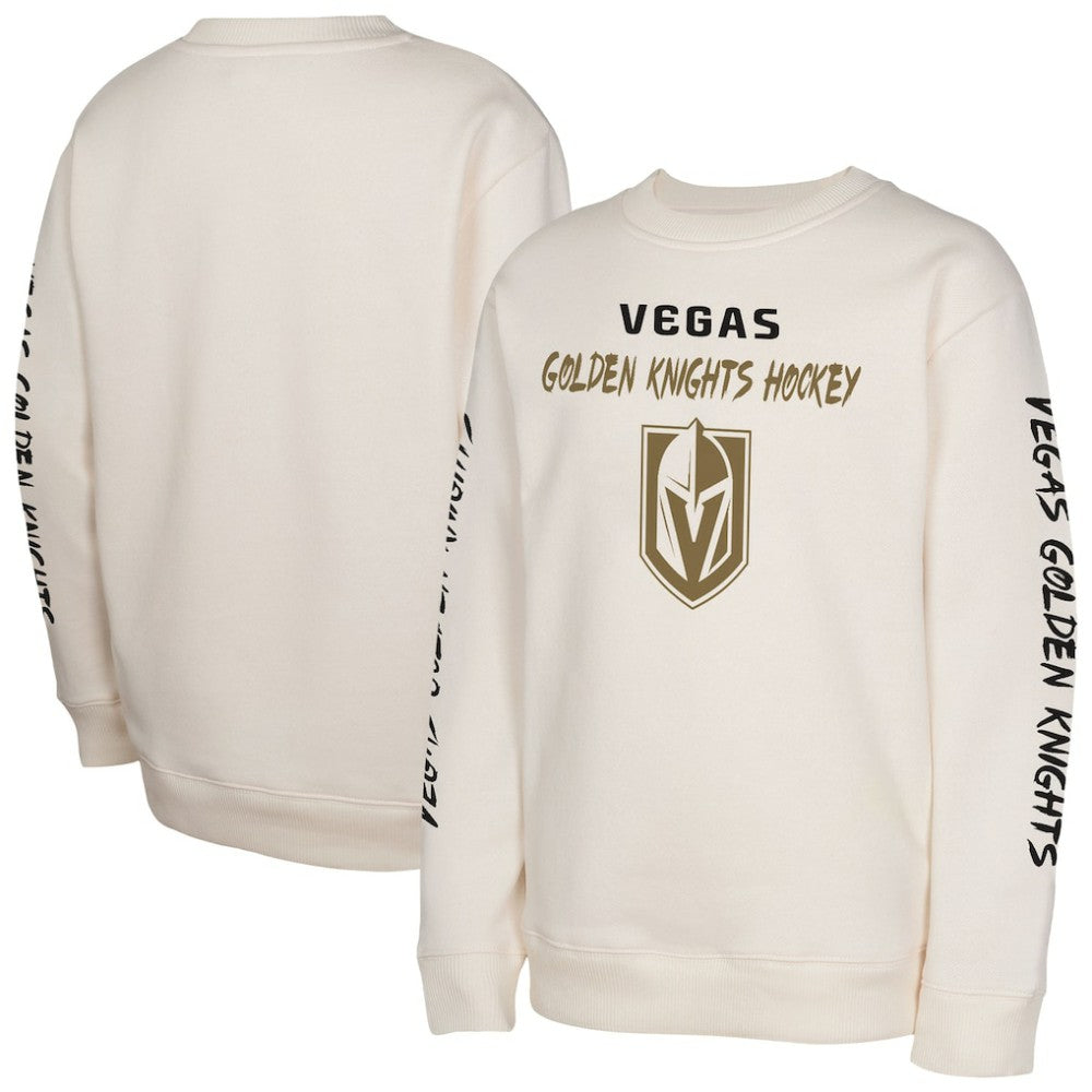 Vegas Golden Knights Youth Star Power Pullover Sweatshirt - Cream | NHL Lifestyle