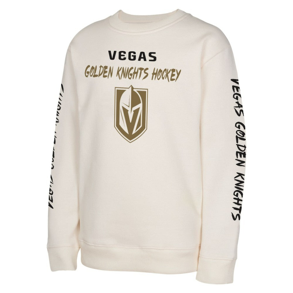 Vegas Golden Knights Youth Star Power Pullover Sweatshirt - Cream | NHL Lifestyle