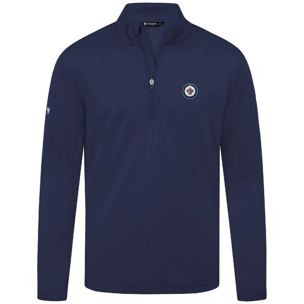 Winnipeg Jets Levelwear Heron Insignia Core Quarter-Zip Jacket - Navy | NHL discount