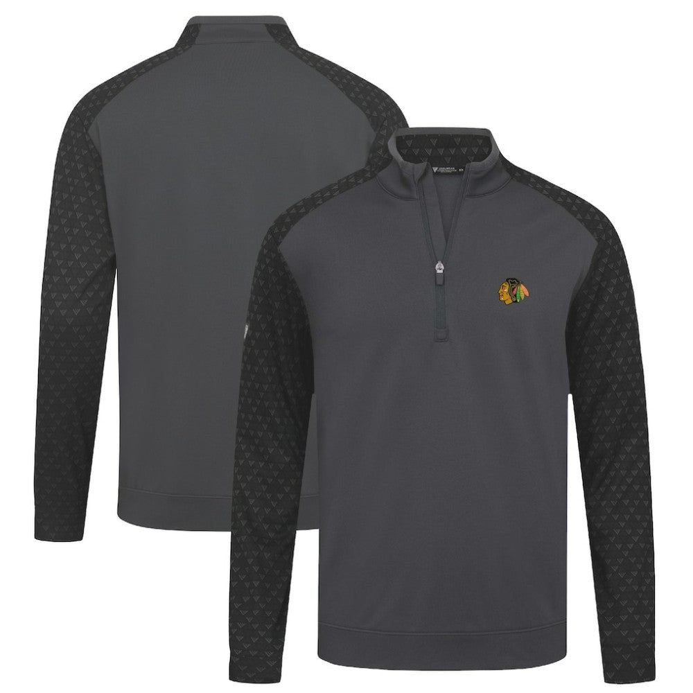 Chicago Blackhawks Levelwear Aztec Insignia Core Quarter-Zip Pullover Top - Charcoal | NHL Lifestyle