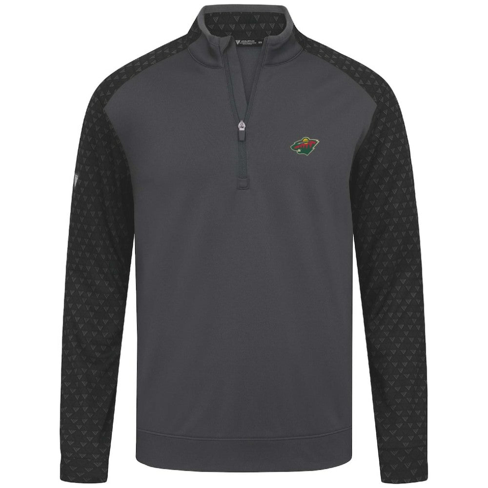 Minnesota Wild Levelwear Aztec Insignia Core Quarter-Zip Pullover Top - Charcoal | NHL on sale