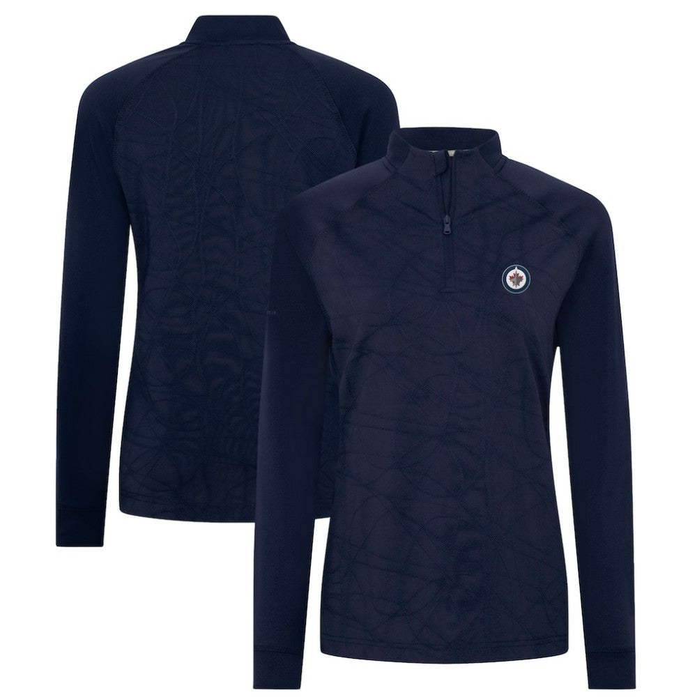 Winnipeg Jets Levelwear Women's Amethyst Insignia Core Quarter-Zip Jacket - Navy | NHL sale