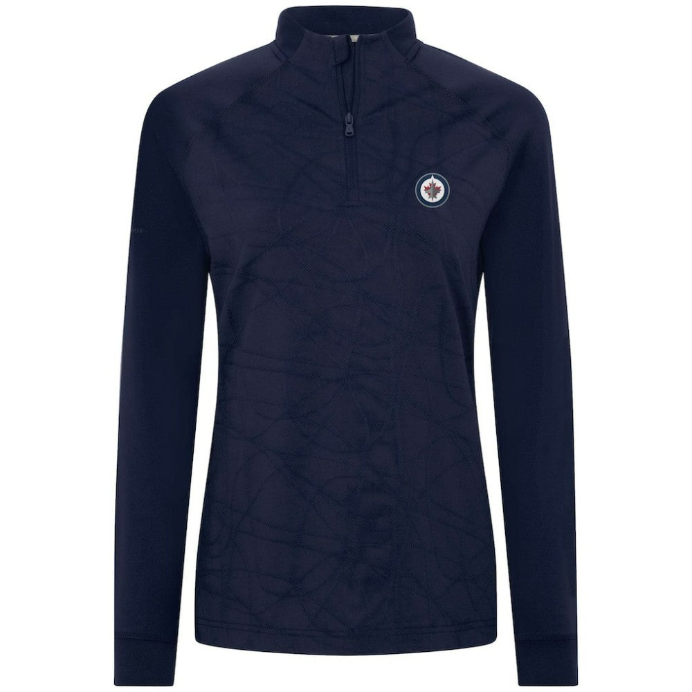 Winnipeg Jets Levelwear Women's Amethyst Insignia Core Quarter-Zip Jacket - Navy | NHL sale