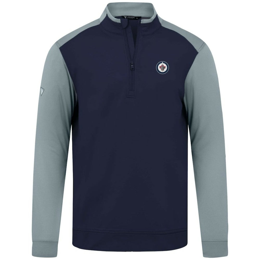 Winnipeg Jets Levelwear Bayou Insignia Core Quarter-Zip Pullover Top - Navy | NHL on sale
