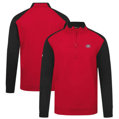 Montreal Canadiens Levelwear Bayou Insignia Core Quarter-Zip Pullover Top - Red | NHL Lifestyle