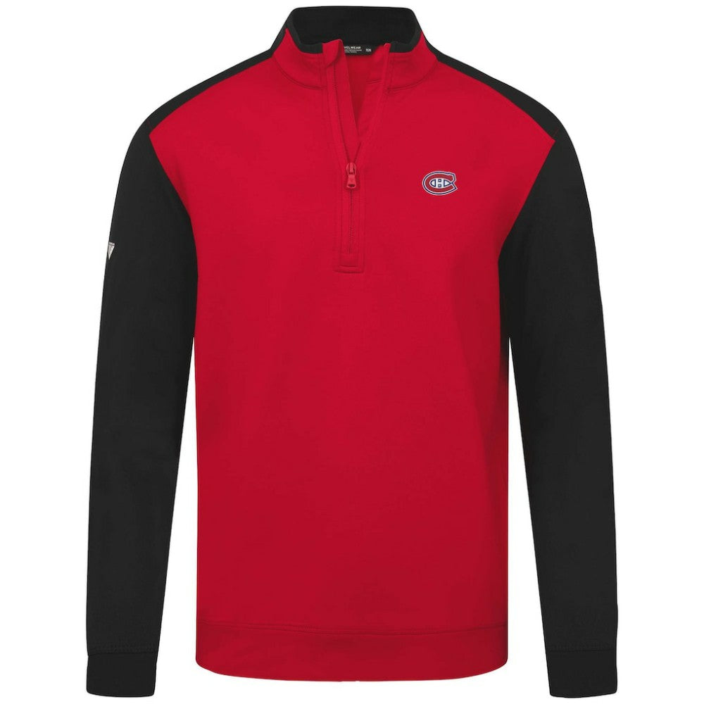Montreal Canadiens Levelwear Bayou Insignia Core Quarter-Zip Pullover Top - Red | NHL Lifestyle